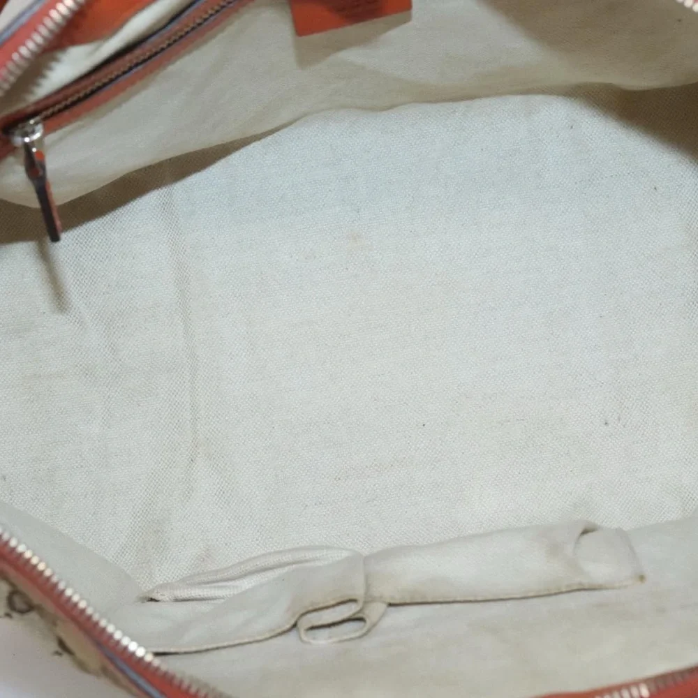 SOLD 🛑 GUCCI GG Canvas Sherry Line Hand Bag 2way Blue Beige Orange - Picture 11 of 17